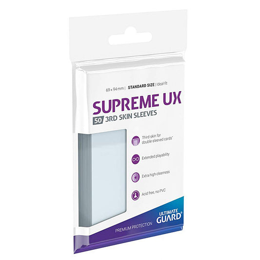 Ultimate Guard - Supreme UX 3rd Skin Sleeves - Standard Size - Transparent 50 pcs