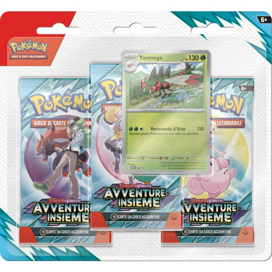 SV9 Scarlatto e Violetto Avventure Insieme Blister 3 buste con carta promo Yanmega (IT)