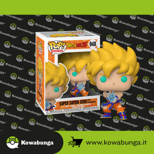 Dragon Ball Z POP! Animation Vinyl Figure SS Goku w/ Kamehameha Wave 9 cm